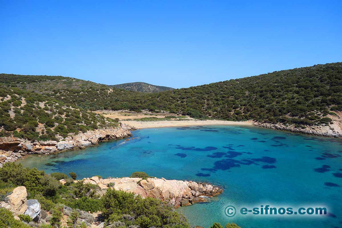 The beach Fikiada in Sifnos