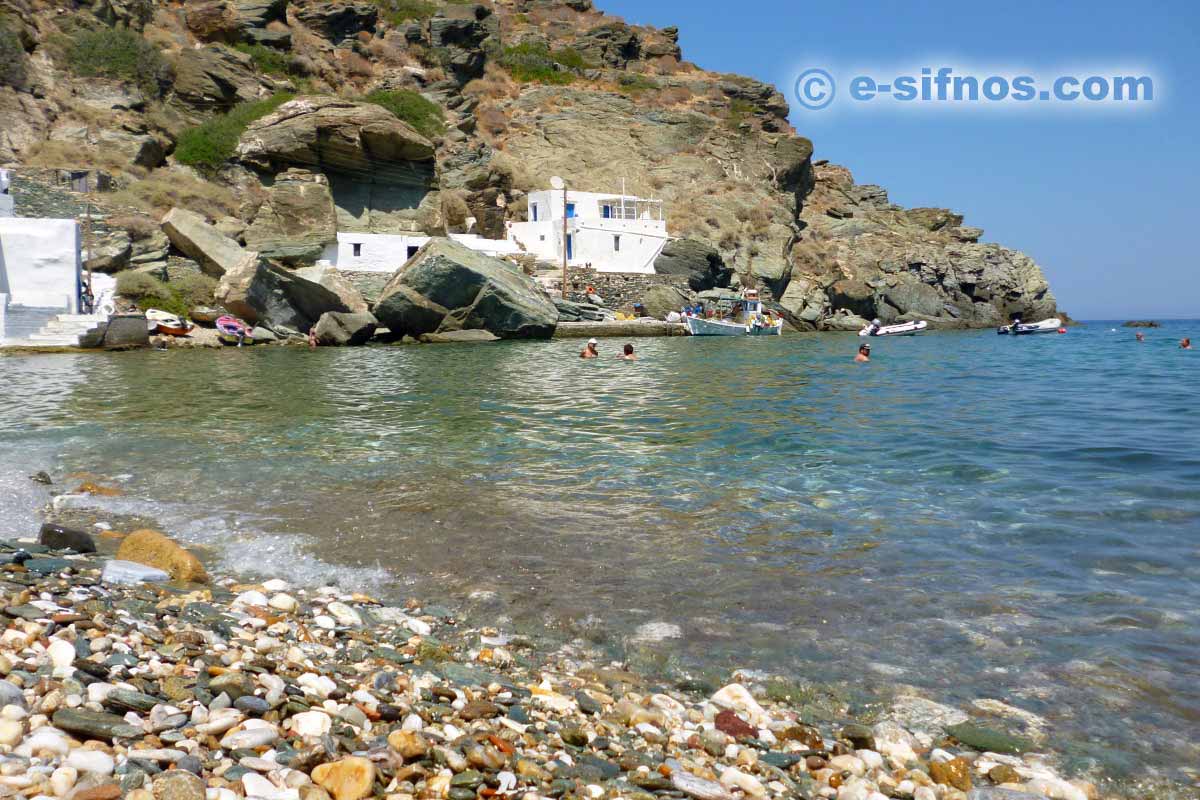 Seralia beach at the village of Kastro