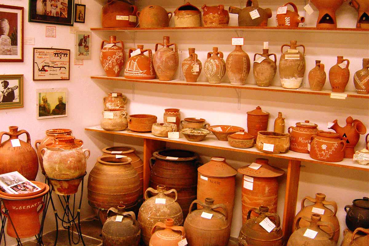 Exhibition hall at the Folklore Museum of Sifnos