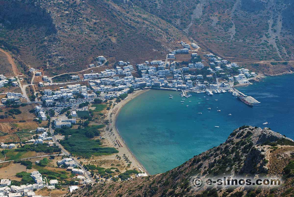 The bay of Kamares, from the monastery of Agios Simeon