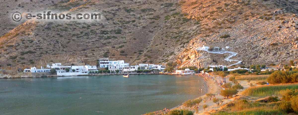 The chapel of Agia Marina and Kamares Beach