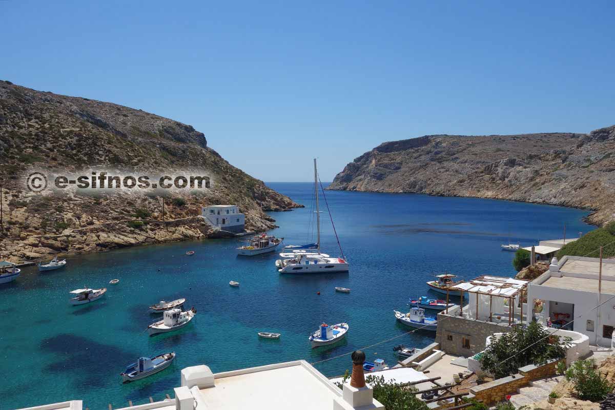 The gulf of Cheronissos at the north side of the island