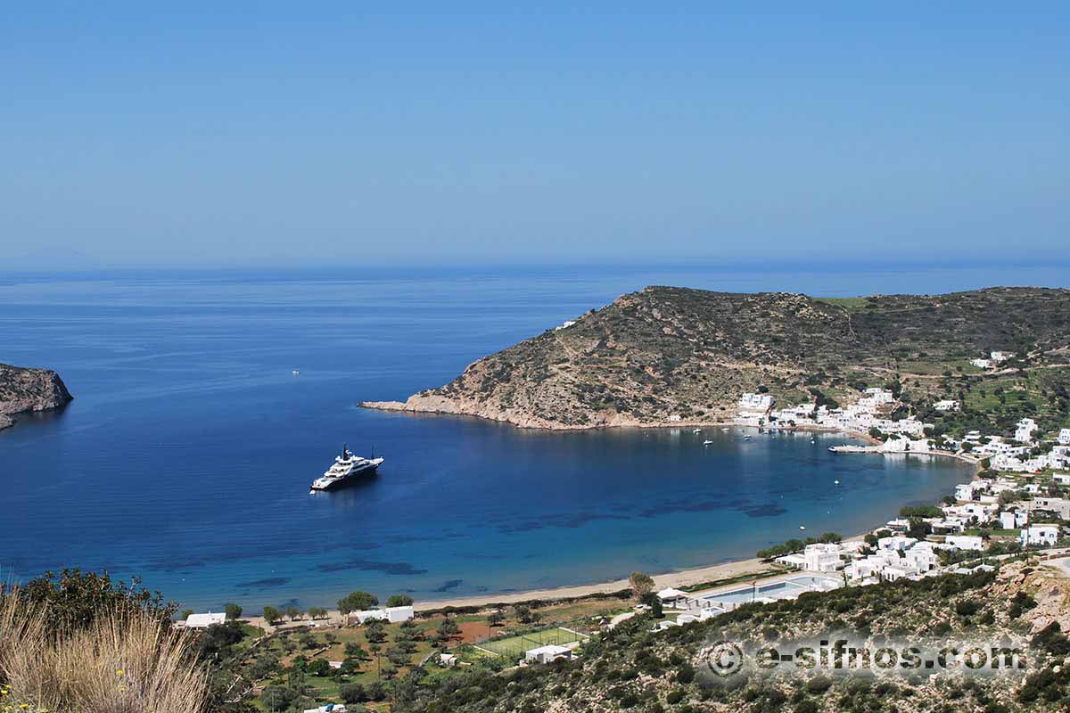 Panoramic view of the gulf of Vathi