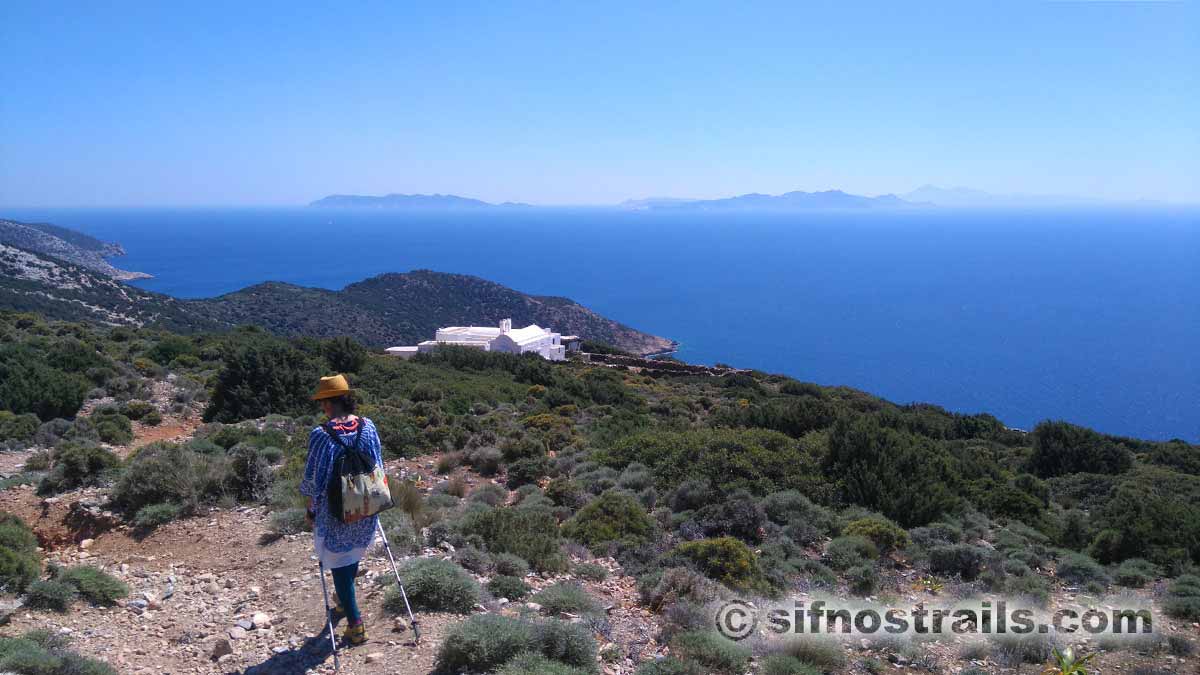 Suh Myong Sook walks the trails of Sifnos